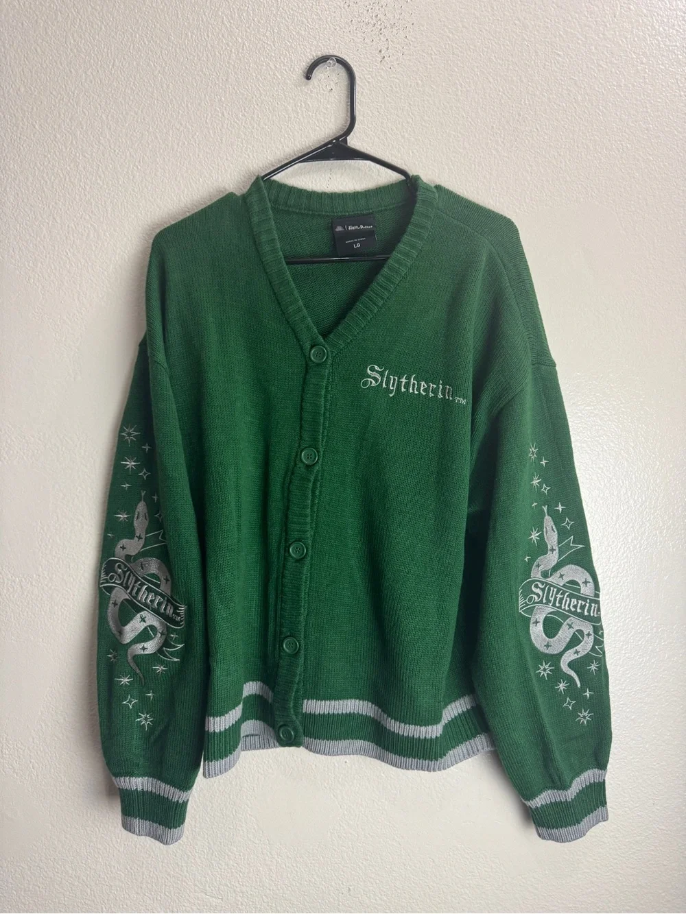 Harry Potter Wizarding World Slytherin Sweater Size Large